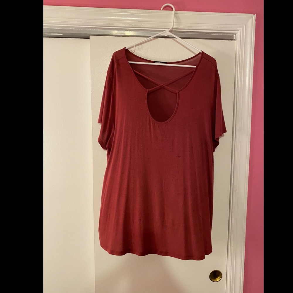 Charlotte Rousse criss-cross shirt